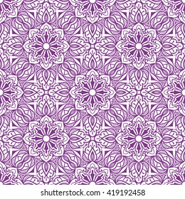 Seamless Pattern With Ethnic Ornament. Abstract Background For Design