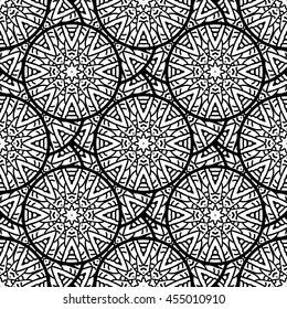 Seamless Pattern With Ethnic Ornament. Abstract Background For Design