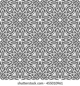 Seamless Pattern With Ethnic Ornament. Abstract Background For Design