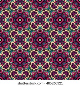 Seamless Pattern With Ethnic Ornament. Abstract Background For Design