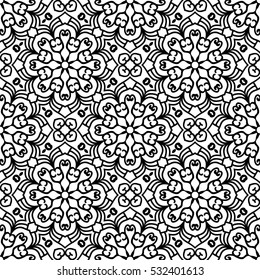 Seamless Pattern With Ethnic Ornament. Abstract Background For Design