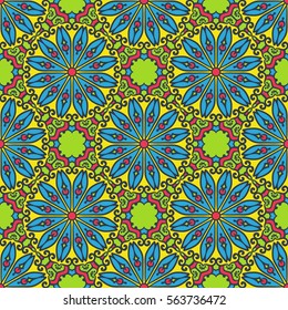 Seamless Pattern With Ethnic Ornament. Abstract Background For Design