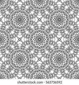 Seamless Pattern With Ethnic Ornament. Abstract Background For Design