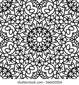 Seamless Pattern With Ethnic Ornament. Abstract Background For Design