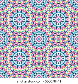 Seamless Pattern With Ethnic Ornament. Abstract Background For Design