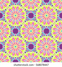Seamless Pattern With Ethnic Ornament. Abstract Background For Design