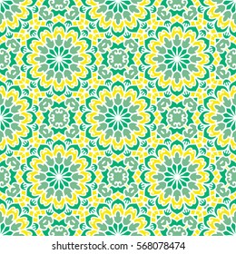 Seamless Pattern With Ethnic Ornament. Abstract Background For Design
