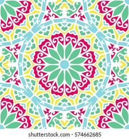 Seamless Pattern With Ethnic Ornament. Abstract Background For Design