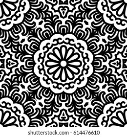 Seamless Pattern With Ethnic Ornament. Abstract Background For Design