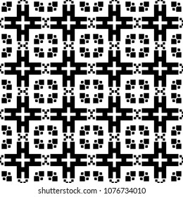 Seamless pattern with ethnic ornament. Embroidery background. Tribal wallpaper. Ethnical folk image. Tribe motif. Ancient mosaic. Digital paper, web design, textile print, backdrop. Vector art work.