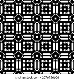 Seamless pattern with ethnic ornament. Embroidery background. Tribal wallpaper. Ethnical folk image. Tribe motif. Ancient mosaic. Digital paper, web design, textile print, backdrop. Vector art work.