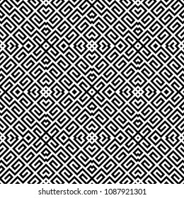Seamless pattern with ethnic ornament. Embroidery background. Tribal wallpaper. Ethnical folk image. Tribe motif. Ancient mosaic. Digital paper, web design, textile print, backdrop. Vector art work.