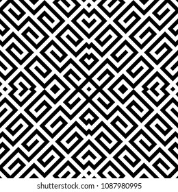 Seamless pattern with ethnic ornament. Embroidery background. Tribal wallpaper. Ethnical folk image. Tribe motif. Ancient mosaic. Digital paper, web design, textile print, backdrop. Vector art work.