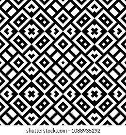 Seamless pattern with ethnic ornament. Embroidery background. Tribal wallpaper. Ethnical folk image. Tribe motif. Ancient mosaic. Digital paper, web design, textile print, backdrop. Vector art work.