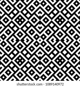 Seamless pattern with ethnic ornament. Embroidery background. Tribal wallpaper. Ethnical folk image. Tribe motif. Ancient mosaic. Digital paper, web design, textile print, backdrop. Vector art work.