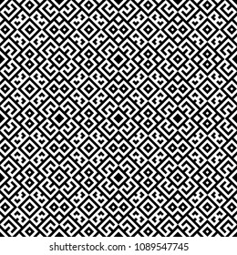 Seamless pattern with ethnic ornament. Embroidery background. Tribal wallpaper. Ethnical folk image. Tribe motif. Ancient mosaic. Digital paper, web design, textile print, backdrop. Vector art work.