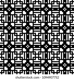 Seamless pattern with ethnic ornament. Embroidery background. Tribal wallpaper. Ethnical folk image. Tribe motif. Ancient mosaic. Digital paper, web design, textile print, backdrop. Vector art work.