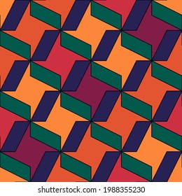 Patrón sin foco. Ornamento étnico. Fondo geométrico. Papel tapiz tribal. Imagen étnica. Motivo de la tribu. Mosaico antiguo. Papel digital. Diseño web popular. Fondo de impresión textil. Obra vectorial.