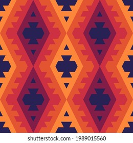 Patrón sin foco. Ornamento étnico. Fondo geométrico. Papel tapiz tribal. Imagen étnica. Motivo de la tribu. Mosaico antiguo. Papel digital. Diseño web popular. Fondo de impresión textil. Obra vectorial.