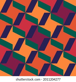 Seamless pattern. Ethnic ornament. Geometric background. Tribal wallpaper. Ethnical image. Tribe motif. Ancient mosaic. Digital paper. Folk web design. Textile print backdrop. Vector art work.