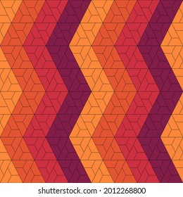 Seamless pattern. Ethnic ornament. Geometric background. Tribal wallpaper. Ethnical image. Tribe motif. Ancient mosaic. Digital paper. Folk web design. Textile print backdrop. Vector illustration.
