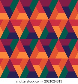 Seamless pattern. Ethnic ornament. Geometric background. Tribal wallpaper. Ethnical image. Tribe motif. Ancient mosaic. Digital paper. Folk web design. Textile print backdrop. Vector illustration.