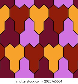 Seamless pattern. Ethnic ornament. Geometric background. Tribal wallpaper. Ethnical image. Tribe motif. Ancient mosaic. Digital paper. Folk web design. Textile print backdrop. Vector artwork