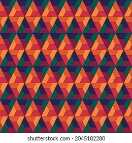 Seamless pattern. Ethnic ornament. Geometric background. Ethnical image. Tribal wallpaper. Tribe mosaic. Ancient motif. Digital paper. Folk web design. Textile print backdrop. Vector art work