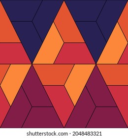 Patrón sin foco. Ornamento étnico. Fondo geométrico. Imagen étnica. Papel tapiz tribal. Mosaico de la tribu. Motivo antiguo. Papel digital. Diseño web popular. Fondo de impresión textil. Obra artística de vectores