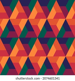 Seamless pattern. Ethnic ornament. Geometric background. Tribal wallpaper. Ethnical image. Tribe motif. Ancient mosaic. Digital paper. Folk web design. Textile print backdrop. Vector art