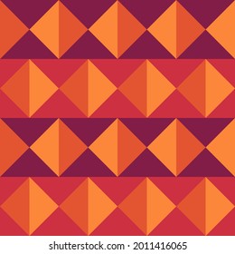 Patrón sin foco. Ornamento étnico. Fondo de triángulos. Papel tapiz tribal. Imagen étnica. El motivo de las formas triangulares. Mosaico antiguo. Papel digital. Diseño web popular. Fondo de impresión textil. Arte vectorial.