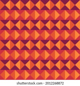 Seamless pattern. Ethnic ornament. Triangles background. Tribal wallpaper. Ethnical image. Triangle shapes motif. Ancient mosaic. Digital paper. Folk web design. Textile print backdrop. Vector art.