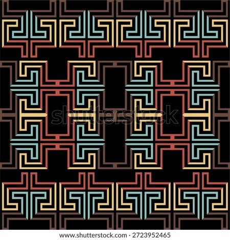 seamless pattern with ethnic ornament. vector illustration. Vector seamless pattern. Modern stylish texture. Repeating geometric pattern tiles with staggered squares. eps10