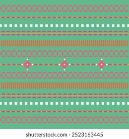 Seamless  pattern in ethnic style. Background with tribal ornament of geometric shapes.