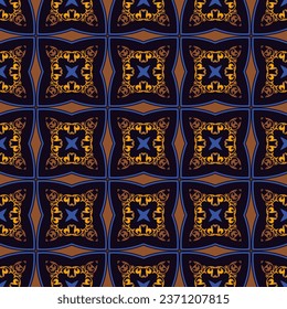 Seamless pattern in ethnic style with a beautiful floral ornament. Abstract background for textile, wallpapers, gift wrapping, pillow, templates, shawl. Vector.	
