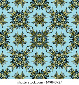 Seamless Pattern in Ethnic Style for Fabric and wallpaper