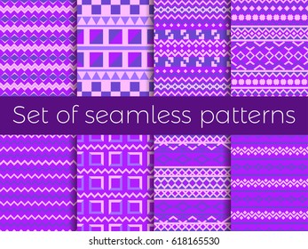 Seamless pattern in ethnic style. Tribal seamless texture, style hippie. Boho stripes. Vector illustration
