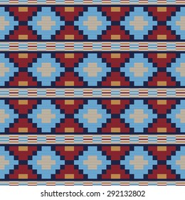 Seamless pattern in ethnic style . Vector tribal background .