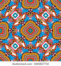 Seamless pattern ethnic style. Vintage decorative texture. Indian, arabic motive.
