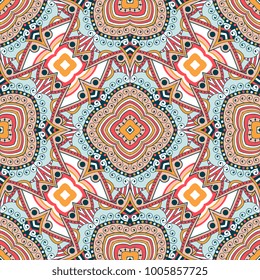 Seamless pattern ethnic style. Vintage decorative texture. Indian, arabic motive.