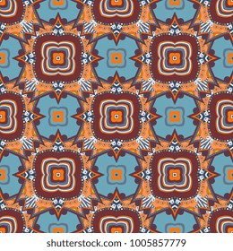 Seamless pattern ethnic style. Vintage decorative texture. Indian, arabic motive.