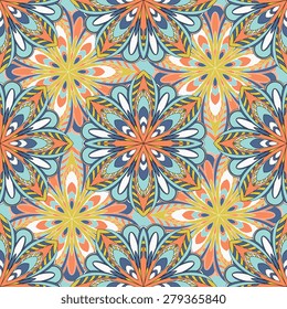 Seamless pattern ethnic style. Vintage decorative texture. Indian, arabic motive.