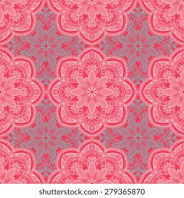 Seamless pattern ethnic style. Vintage decorative texture. Indian, arabic motive.