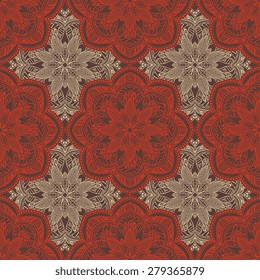 Seamless pattern ethnic style. Vintage decorative texture. Indian, arabic motive.