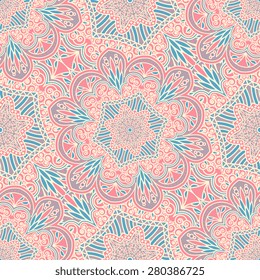 Seamless pattern ethnic style. Vintage decorative texture. Indian, arabic motive.