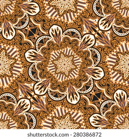 Seamless pattern ethnic style. Vintage decorative texture. Indian, arabic motive.