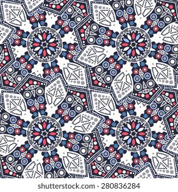Seamless pattern ethnic style. Vintage decorative texture. Indian, arabic motive.