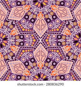 Seamless pattern ethnic style. Vintage decorative texture. Indian, arabic motive.
