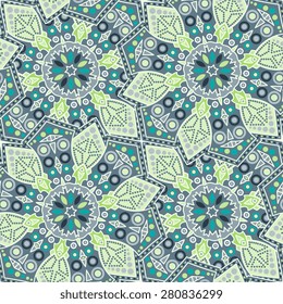 Seamless pattern ethnic style. Vintage decorative texture. Indian, arabic motive.