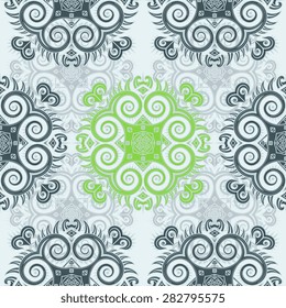 Seamless pattern ethnic style. Vintage decorative texture. Indian, arabic motive.